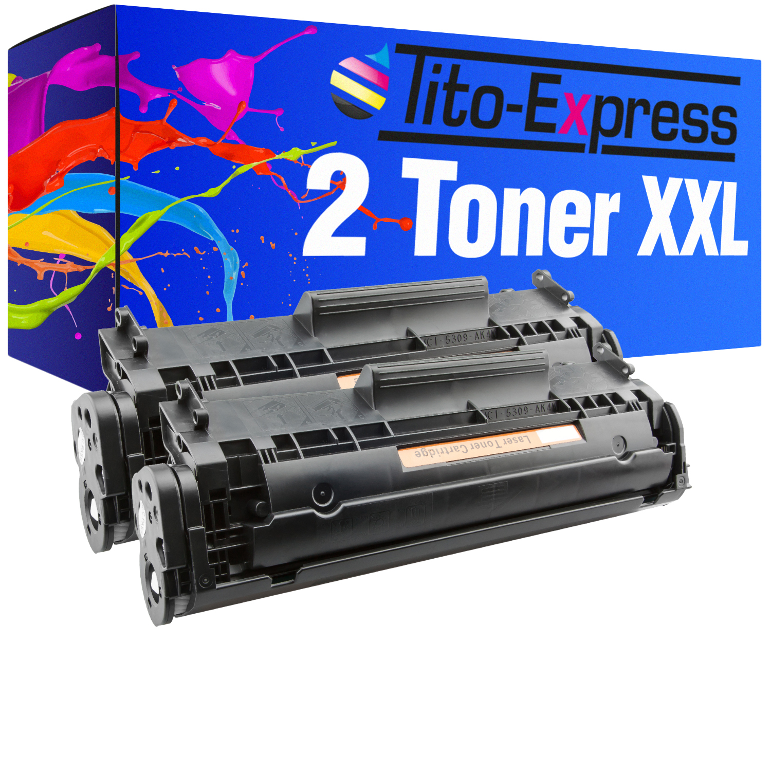 CF283A Toner ersetzt (CF283A) Toner PLATINUMSERIE HP black 83A 2 TITO-EXPRESS