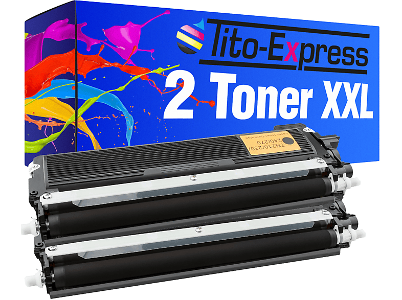 Toner (TN230) Brother PLATINUMSERIE black TITO-EXPRESS ersetzt 2 Toner TN-230