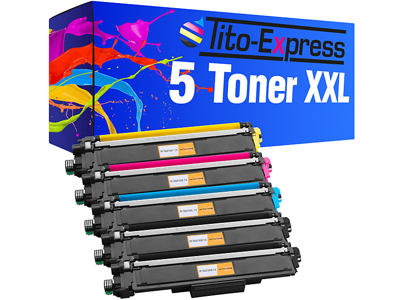 TITO-EXPRESS PLATINUMSERIE 5 Toner ersetzt Brother TN-243 & TN-247 Toner black, cyan, magenta, yellow (TN247CMYK TN243CMYK)