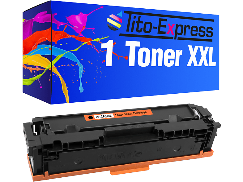 TITO-EXPRESS PLATINUMSERIE CF540A HP Toner (CF 1 A) ersetzt black 540 Toner 203A