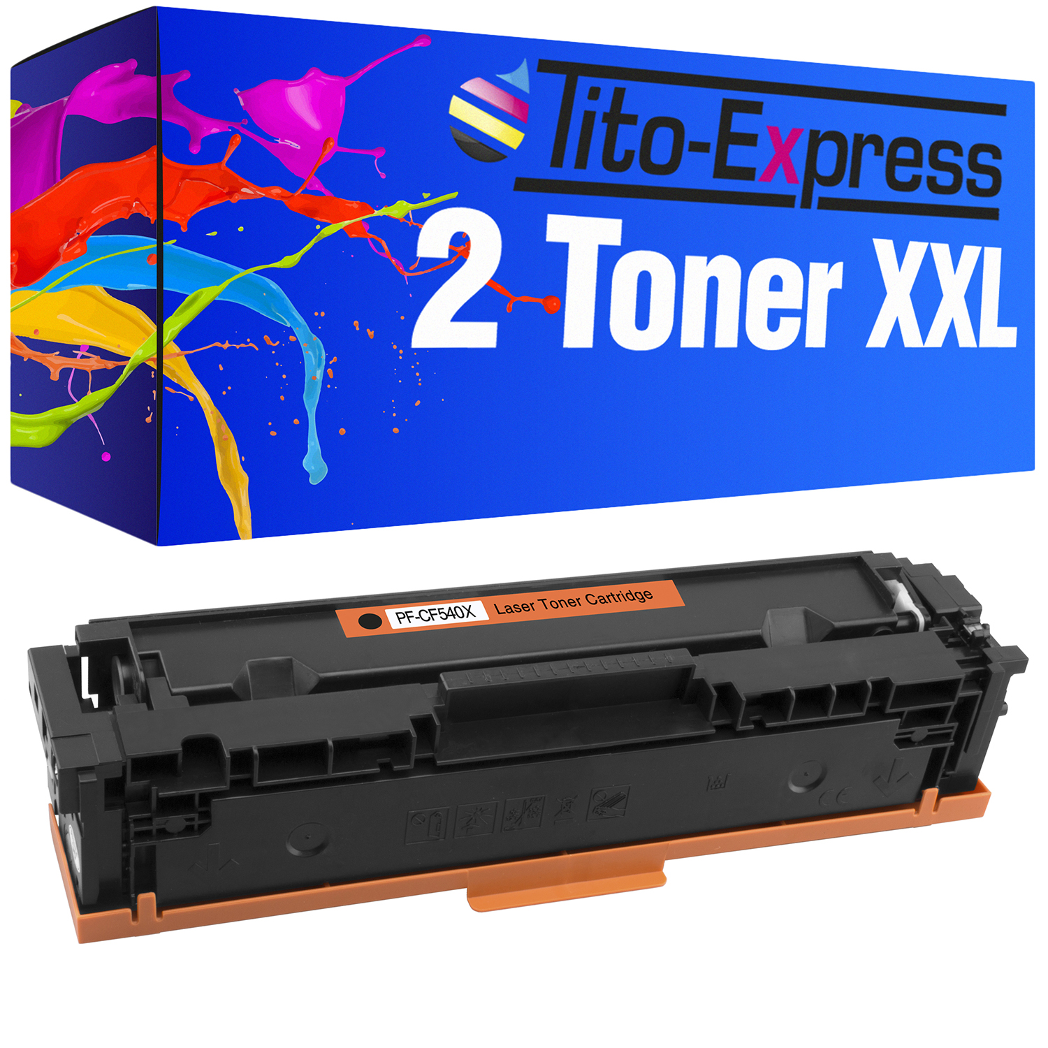 ersetzt black Toner TITO-EXPRESS CF540X PLATINUMSERIE 203X 2 Toner HP (CF540X)