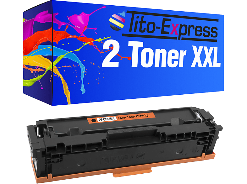 ersetzt Toner TITO-EXPRESS (CF540X) 2 black 203X Toner PLATINUMSERIE CF540X HP