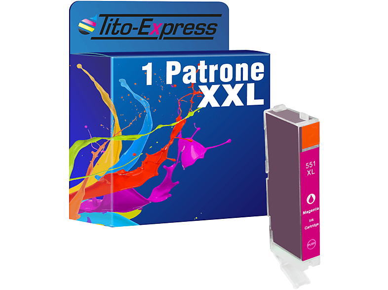 TITO-EXPRESS PLATINUMSERIE 1 Patrone ersetzt Canon CLI-551 Tintenpatrone Magenta (6445B001)