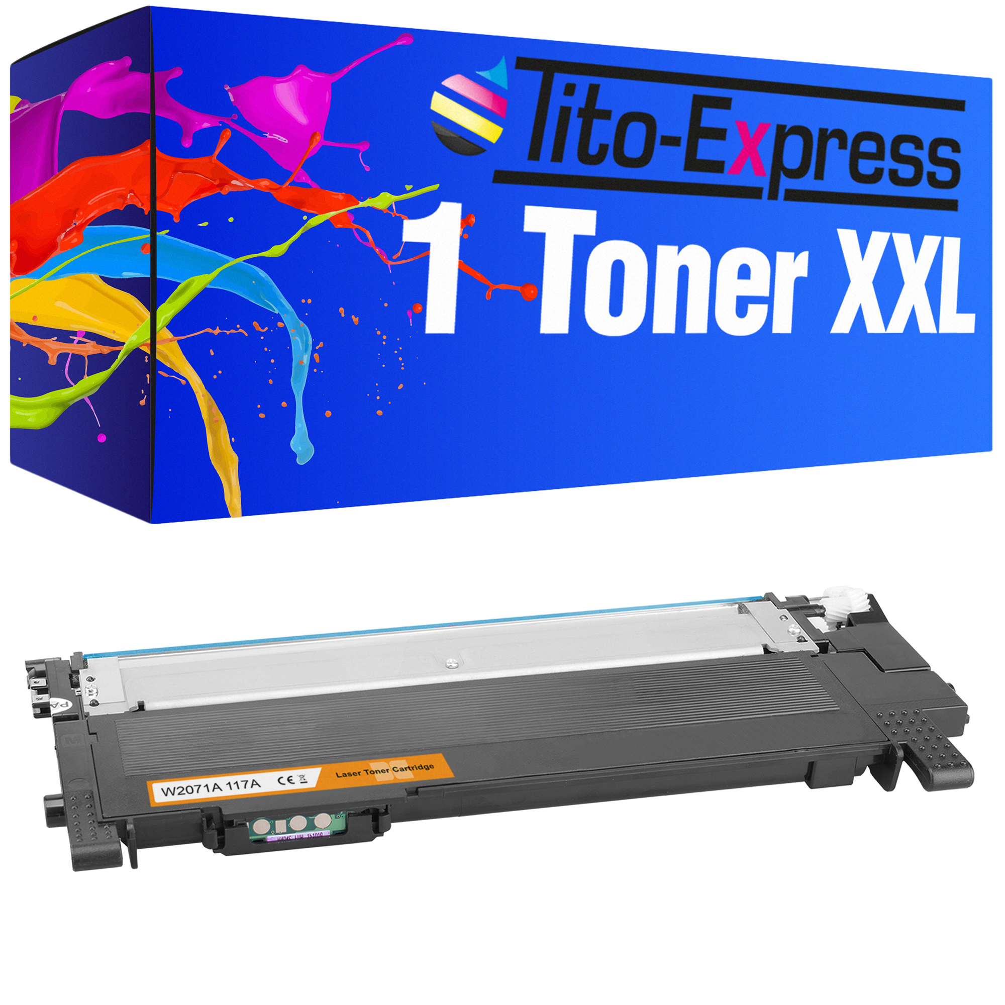 Toner PLATINUMSERIE TITO-EXPRESS 1 cyan Toner (W2071A) HP W2071A ersetzt