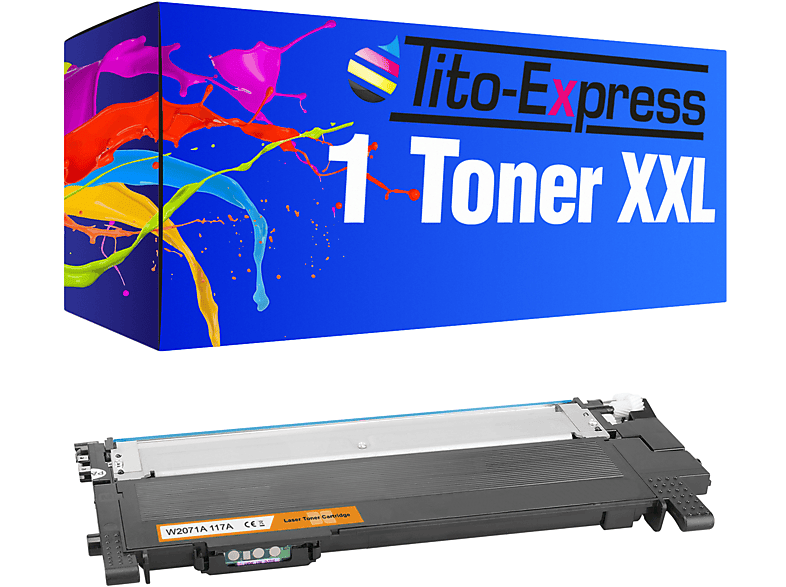 1 Toner W2071A TITO-EXPRESS cyan PLATINUMSERIE ersetzt (W2071A) Toner HP