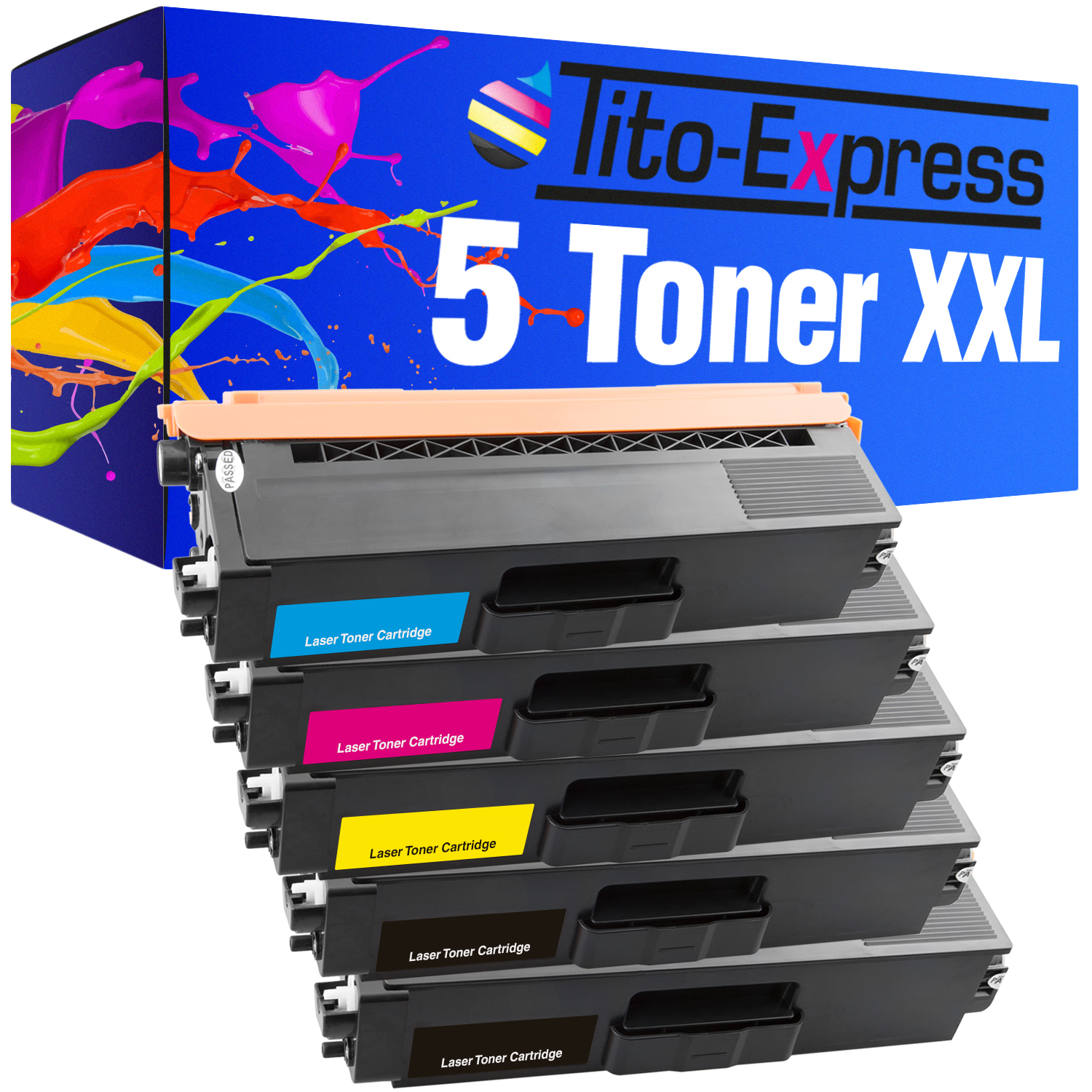 TITO-EXPRESS PLATINUMSERIE 5 Toner ersetzt black, magenta, TN-326 cyan, Toner yellow Brother (TN326)