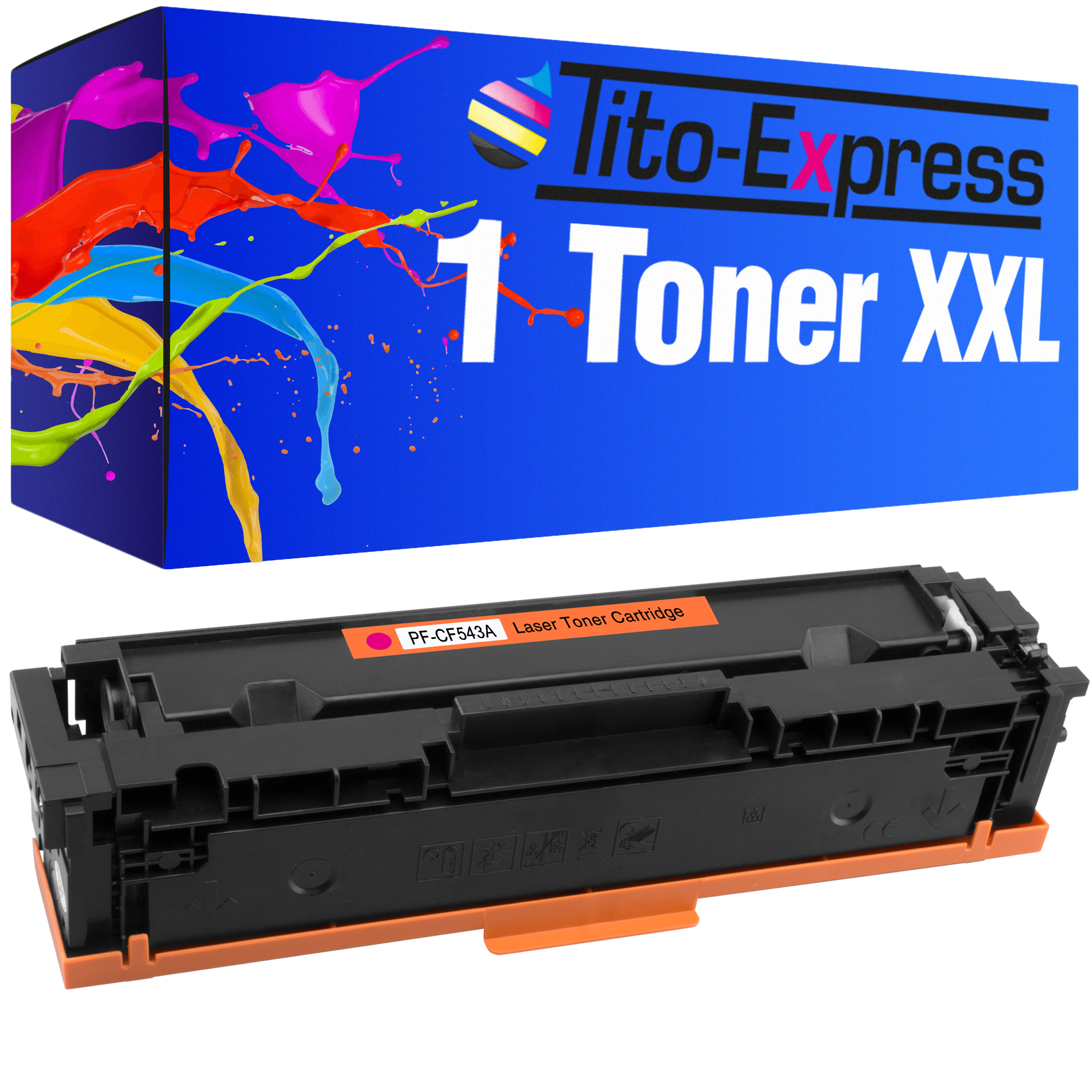 (CF543A) Toner TITO-EXPRESS HPCF543A 203A magenta Toner ersetzt 1 PLATINUMSERIE