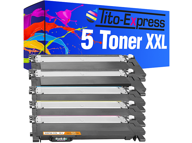 TITO-EXPRESS PLATINUMSERIE 5 Toner ersetzt HP 117A Toner black, cyan, magenta, yellow (W 2070 A W 2071 A W 2072 A W 2073 A)