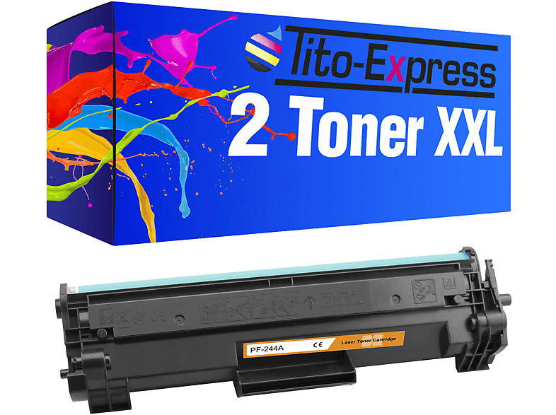 2 Toner Toner 244 CF244A A) black (CF PLATINUMSERIE ersetzt HP TITO-EXPRESS 44A