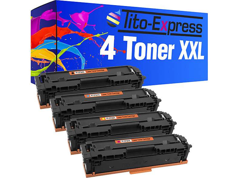 TITO-EXPRESS PLATINUMSERIE 4 Toner ersetzt HP CF540X-CF543X Toner black, cyan, magenta, yellow (CF540X-543X)