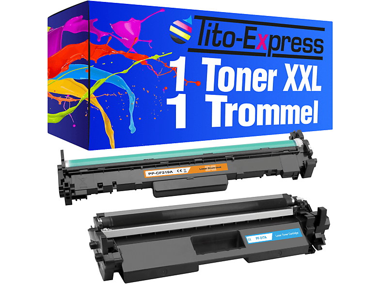 TITO-EXPRESS PLATINUMSERIE 1 Trommel & CF219A) & 19A 1 Trommel (CF217A HP Toner ersetzt 17A black Toner