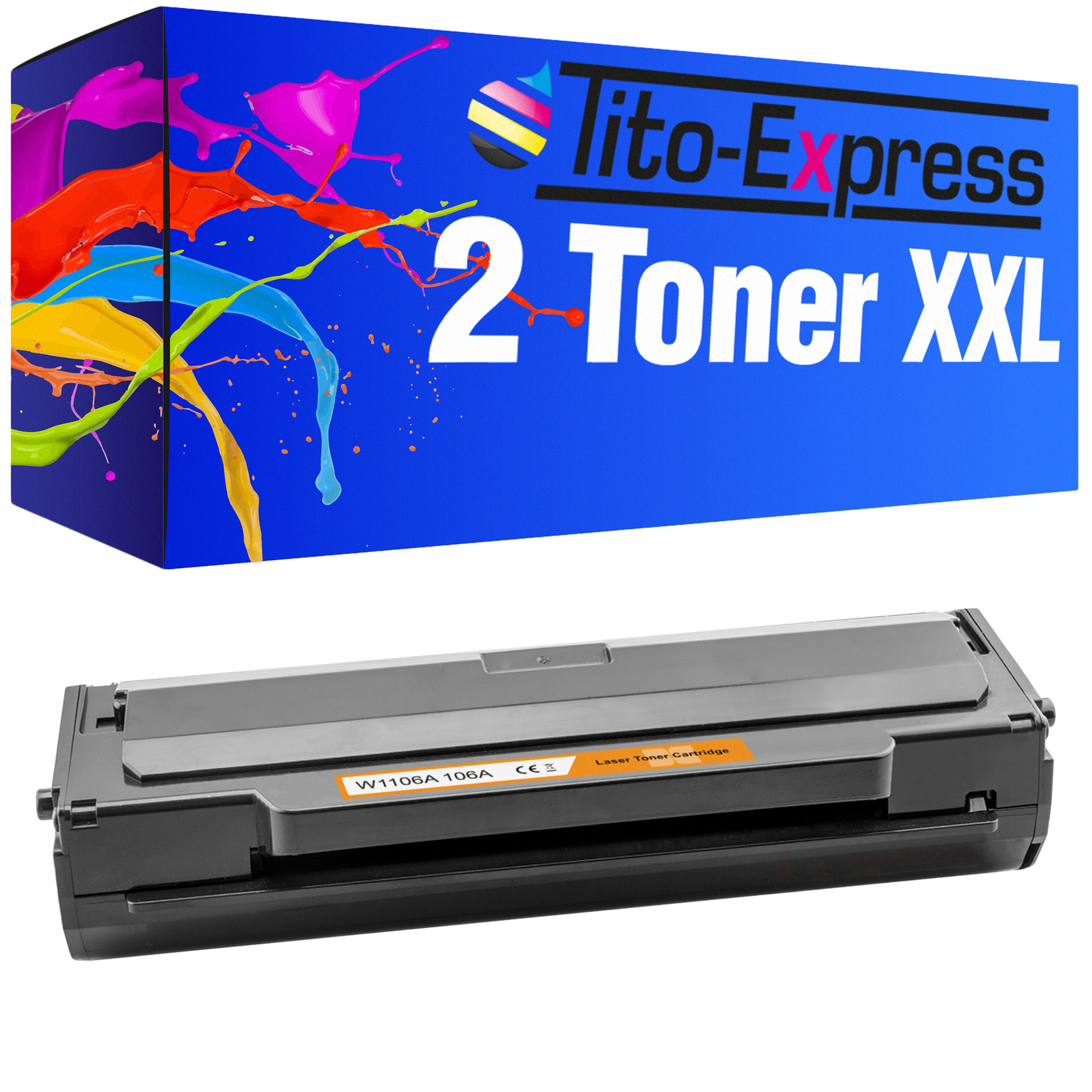 black W1106A A) Toner 1106 HP 2 PLATINUMSERIE (W Toner TITO-EXPRESS ersetzt