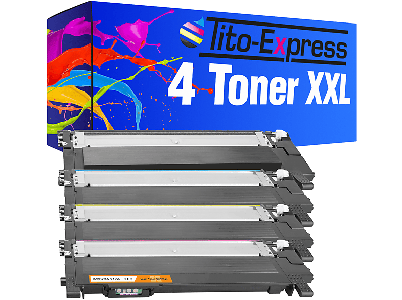 TITO-EXPRESS PLATINUMSERIE 4 Toner ersetzt HP 117A Toner black, cyan, magenta, yellow (W 2070 A W 2071 A W 2072 A W 2073 A)