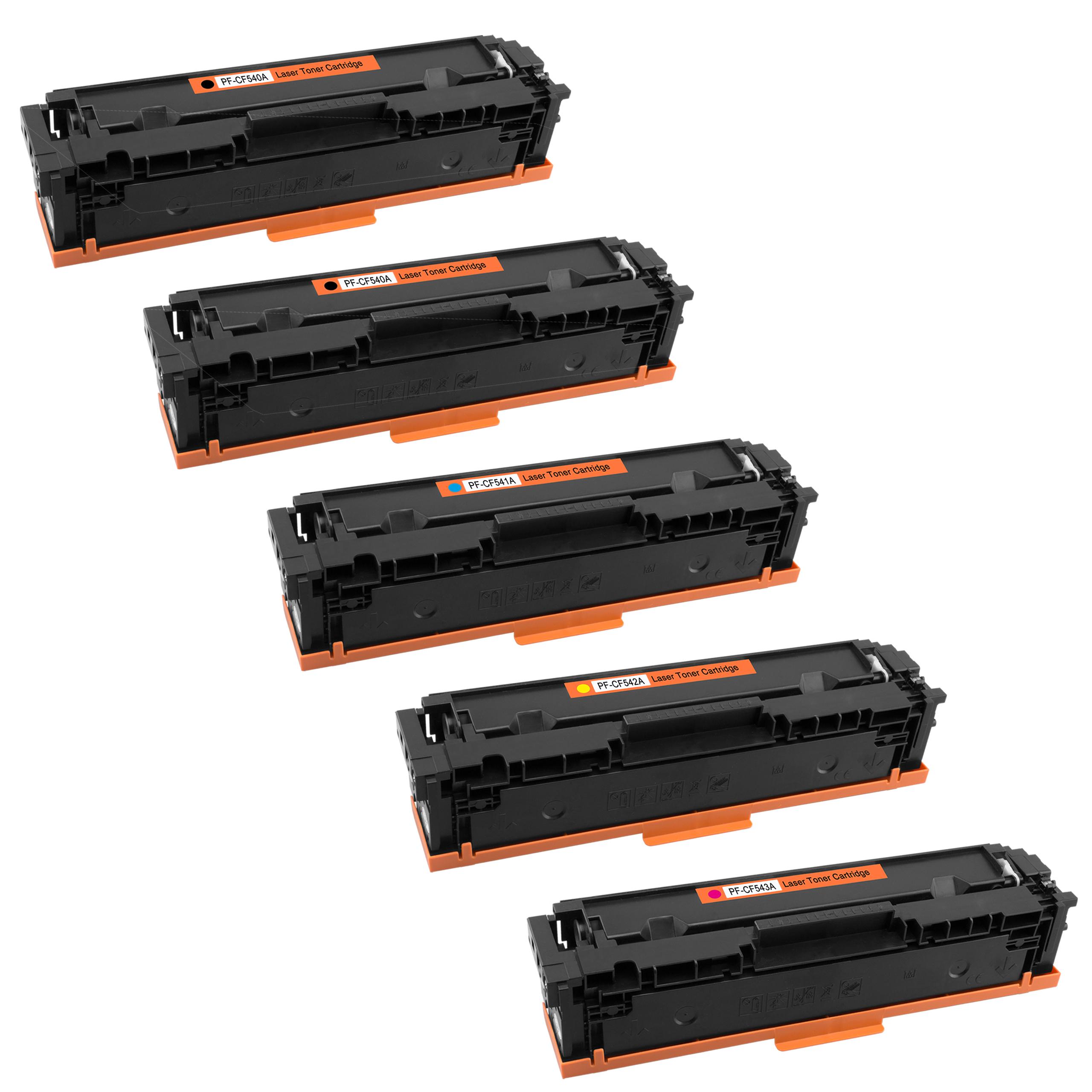 TITO-EXPRESS PLATINUMSERIE 5 Toner 203A cyan, HP black, ersetzt yellow Toner (CF540A) magenta, CF540A-543A