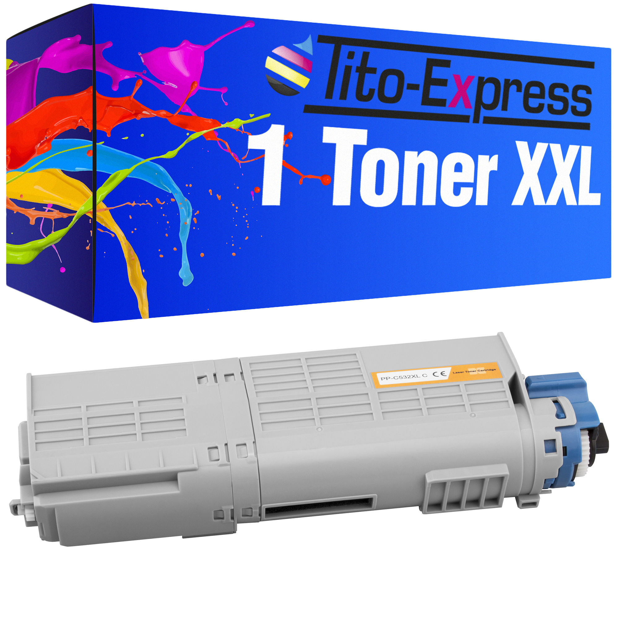 1 cyan Toner OKI C532 PLATINUMSERIE (46490607) ersetzt TITO-EXPRESS Toner