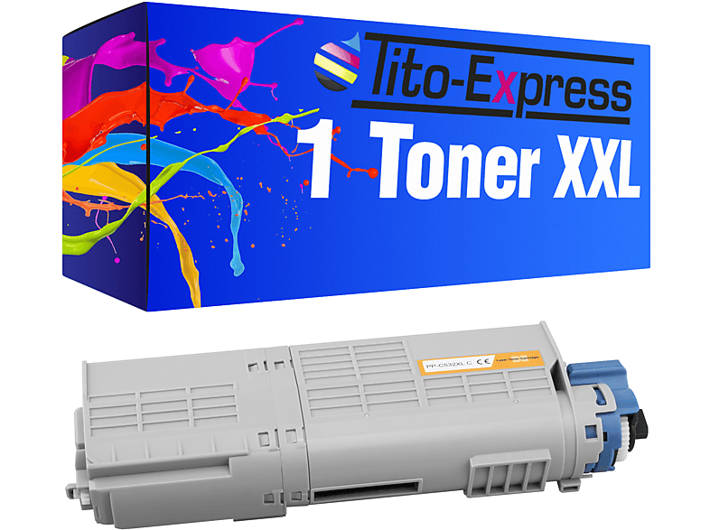 TITO-EXPRESS PLATINUMSERIE 1 Toner ersetzt OKI C532 Toner cyan (46490607)