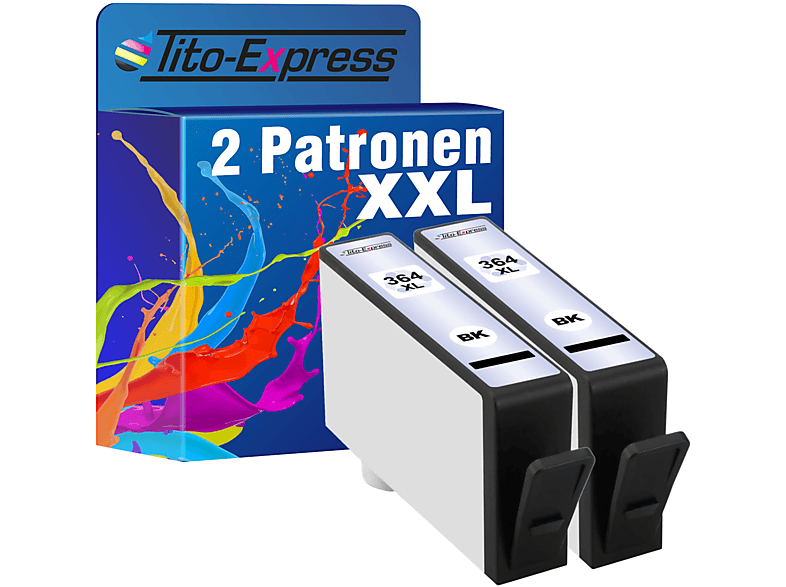 TITO-EXPRESS PLATINUMSERIE XL (CB321EE) Black HP Set Tintenpatronen 2er ersetzt 364
