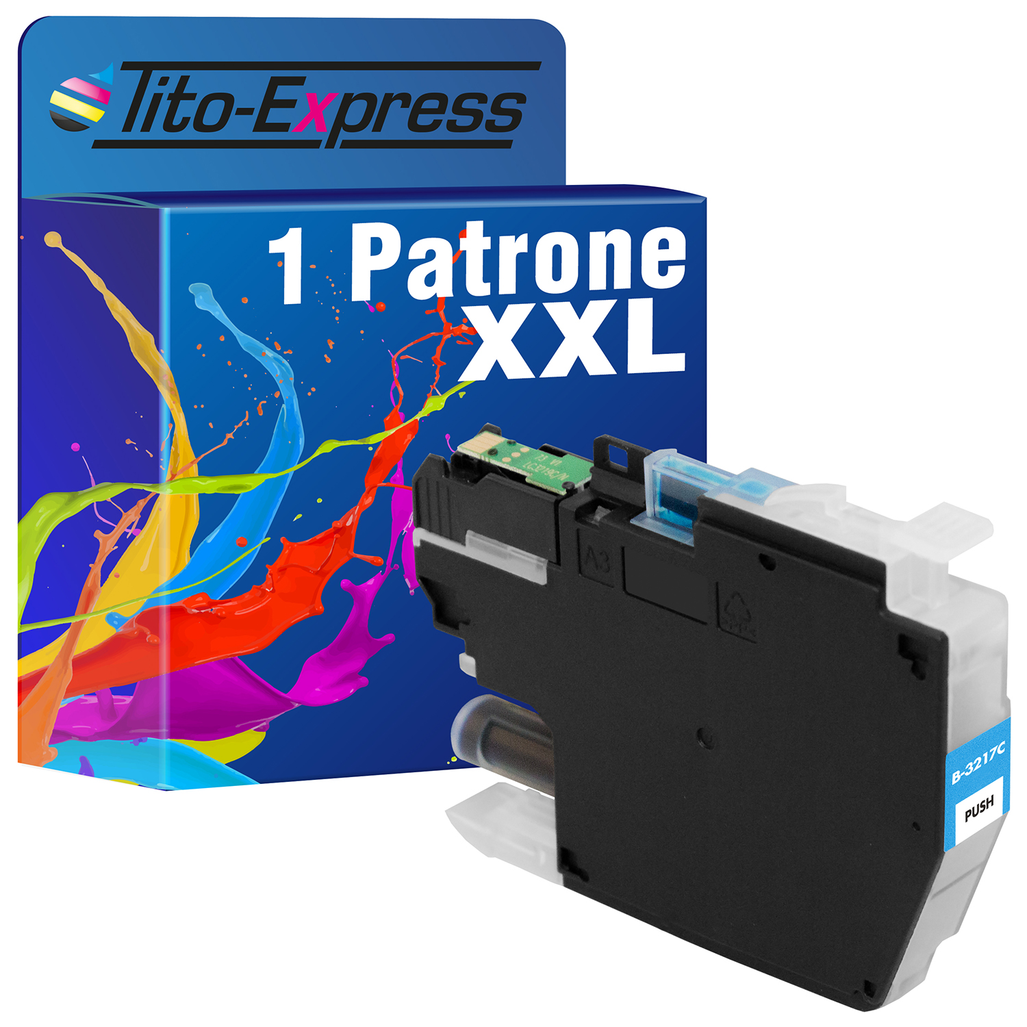 TITO-EXPRESS PLATINUMSERIE Brother LC-3217 Tintenpatrone (LC3217C) Cyan