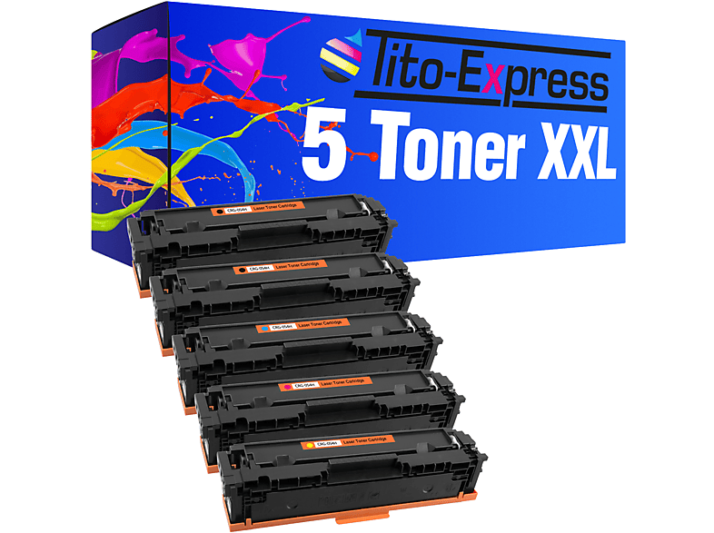 TITO-EXPRESS PLATINUMSERIE 5 Toner ersetzt cyan Toner CRG-054H Canon ,magenta, yellow (CRG054H) black