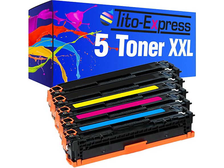 TITO-EXPRESS PLATINUMSERIE 5 Toner ersetzt HP 125A Toner black, cyan, magenta, yellow (CB540A CB541A CB542A CB543A)