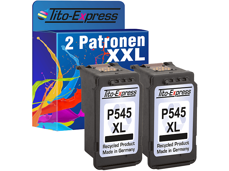 TITO-EXPRESS PLATINUMSERIE XL 2er Set Tintenpatronen Canon ersetzt (8286B001) PG-545 Black