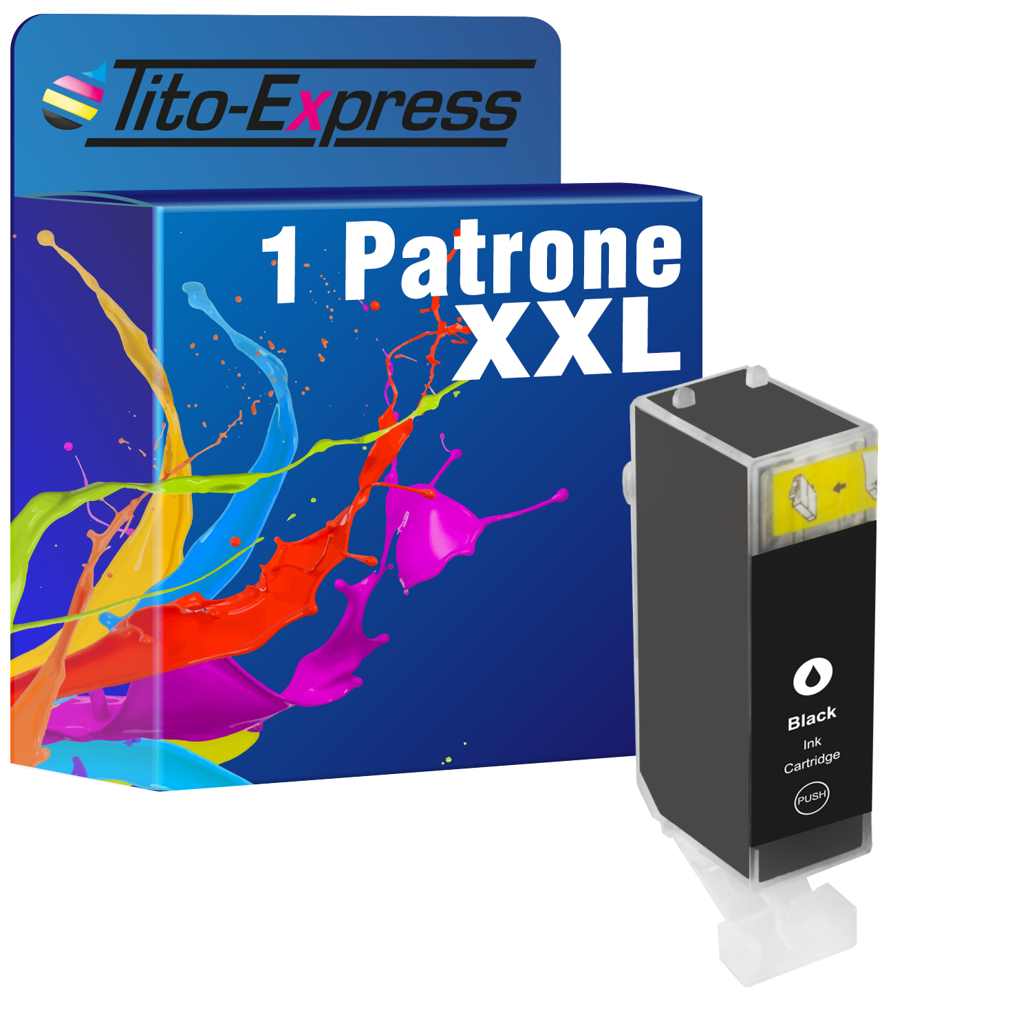 TITO-EXPRESS PLATINUMSERIE 1 Patrone Black Tintenpatrone (4529B001) ersetzt Canon PGI-525