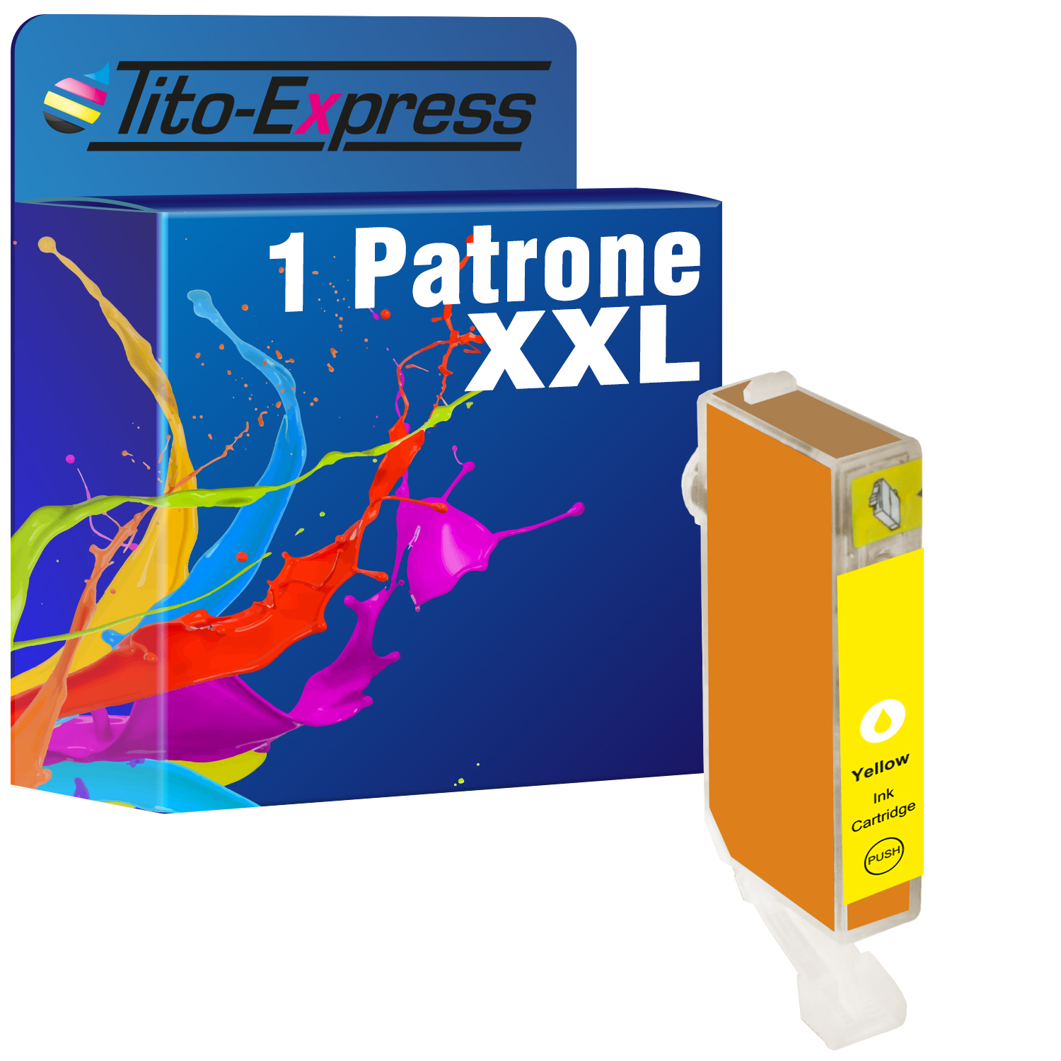 yellow (CLI8) PLATINUMSERIE CLI-8XL TITO-EXPRESS Tintenpatrone