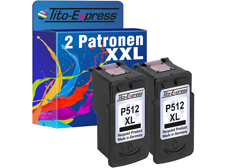 ersetzt Tintenpatronen PG-512 2er Set Black XL TITO-EXPRESS Canon (2969B001) PLATINUMSERIE