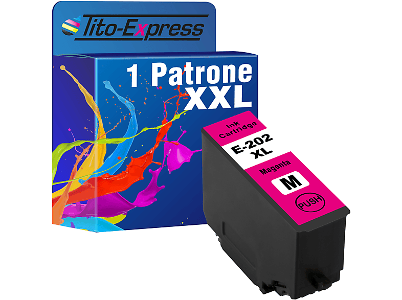 TITO-EXPRESS PLATINUMSERIE 1 Patrone ersetzt Epson 202 XL Tintenpatrone Magenta (C13T02H34010)