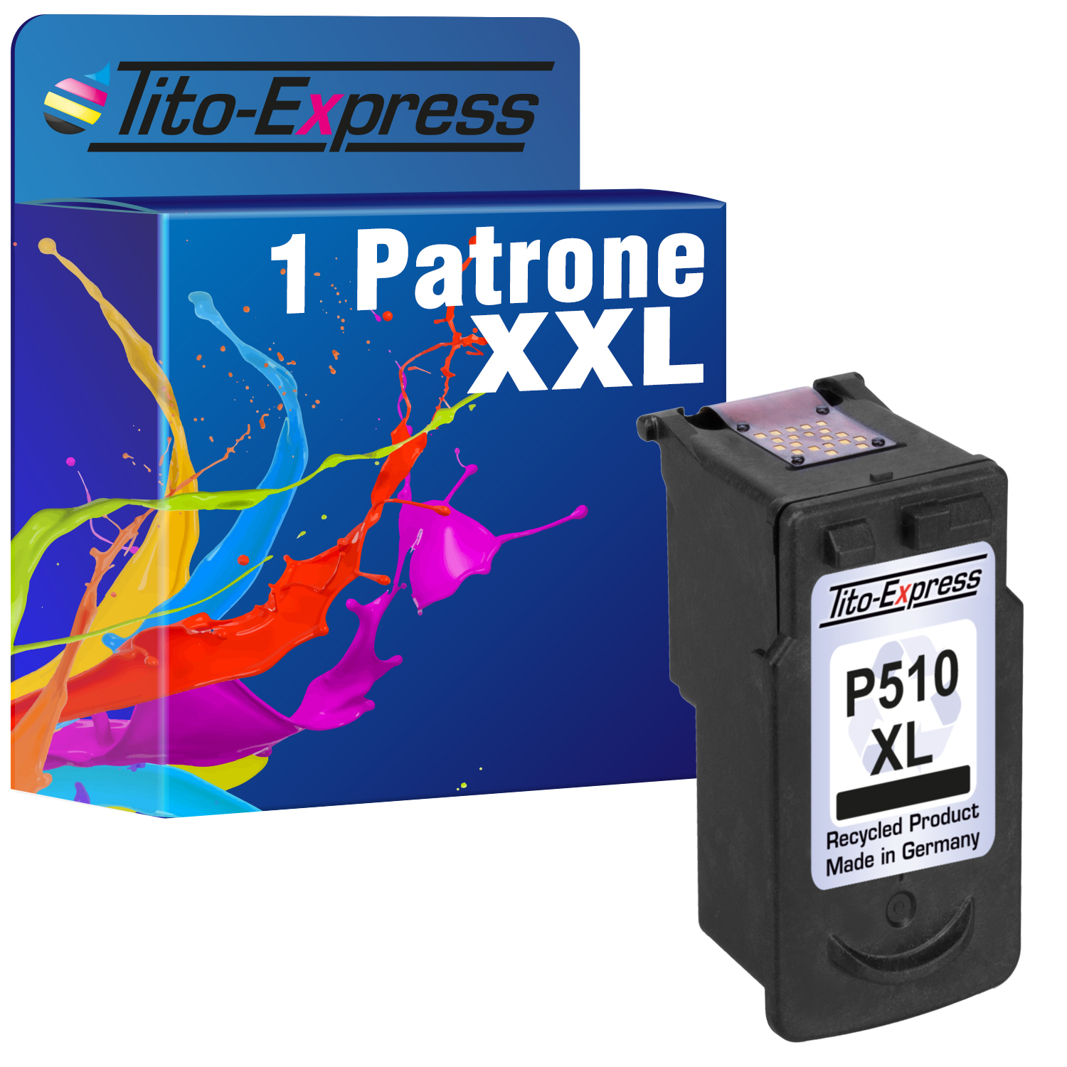 TITO-EXPRESS PLATINUMSERIE 1 Patrone Black Tintenpatrone ersetzt Canon (2970B001) XL PG-510