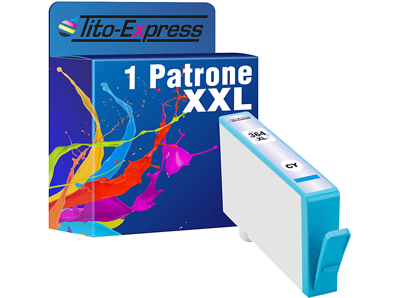 TITO-EXPRESS PLATINUMSERIE 1 Patrone ersetzt HP 364 XL Tintenpatrone Cyan (CB323EE)
