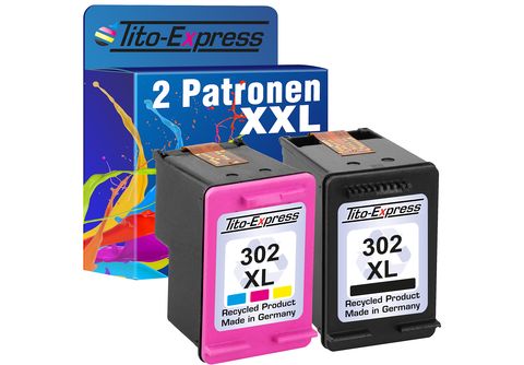 TITO-EXPRESS PLATINUMSERIE 2er Set ersetzt HP 302 XL Tintenpatronen Black,  Cyan, Magenta, Yellow (X4D37AE) | MediaMarkt