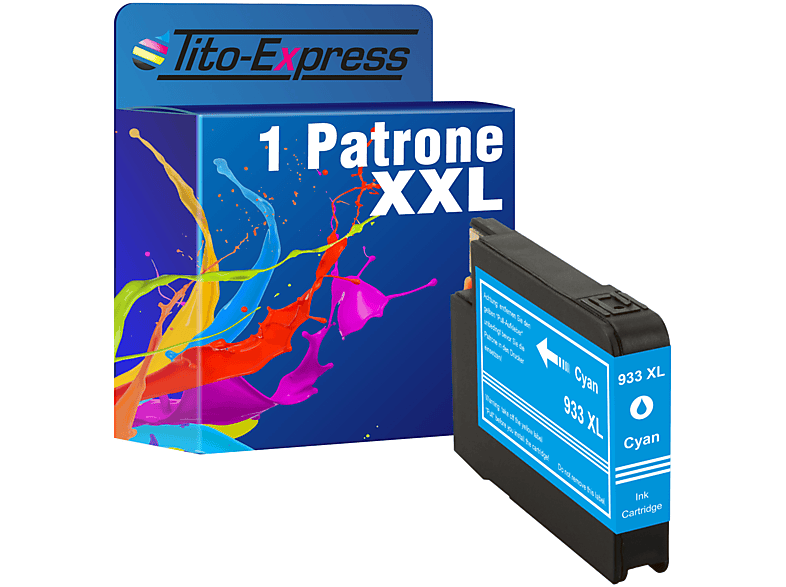 HP XL (CN054AE) Tintenpatrone 1 Cyan TITO-EXPRESS PLATINUMSERIE 933 Patrone ersetzt