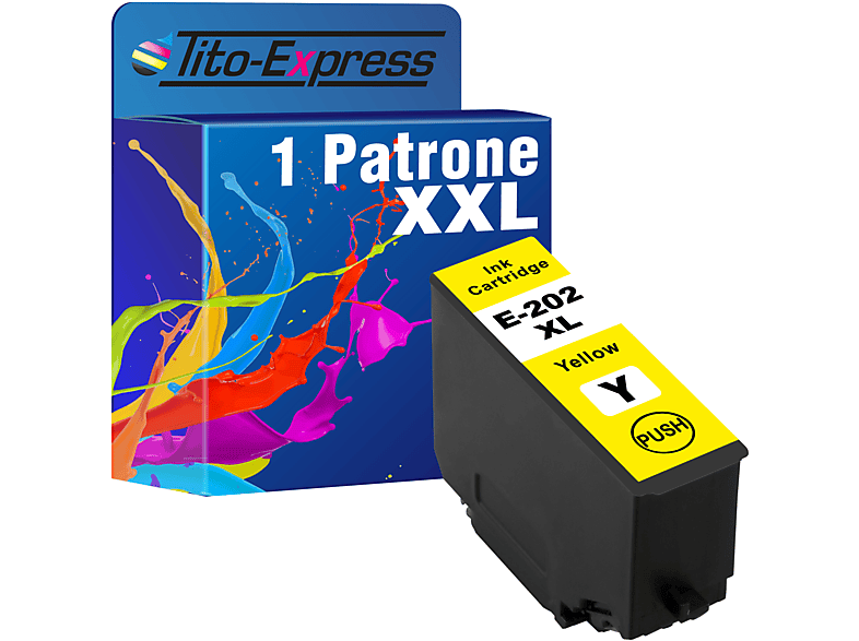 TITO-EXPRESS PLATINUMSERIE 1 Patrone ersetzt Epson 202 XL Tintenpatrone Yellow (C13T02H44010)