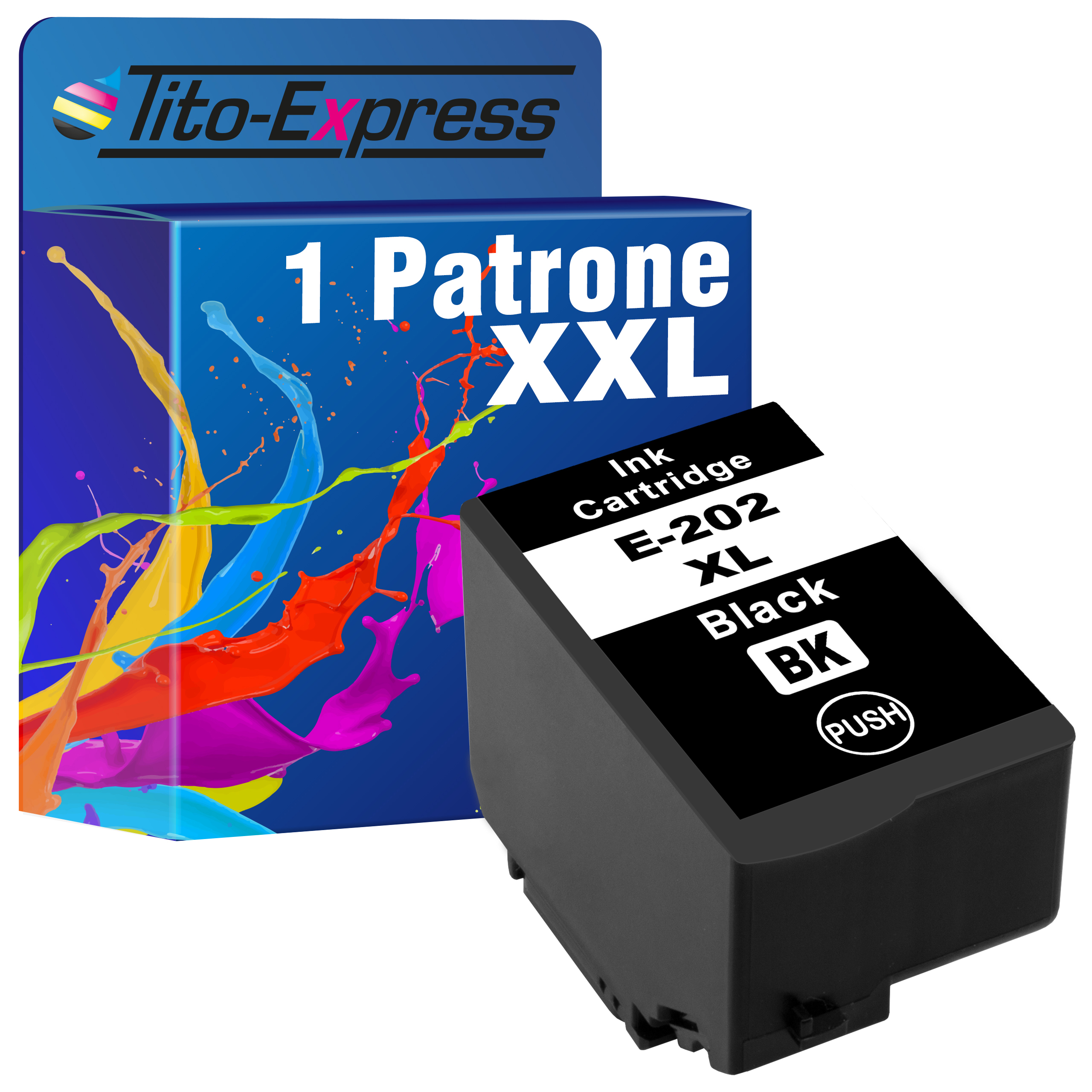 TITO-EXPRESS PLATINUMSERIE 1 XL 202 Black ersetzt (C13T02G14010) Patrone Tintenpatrone Epson