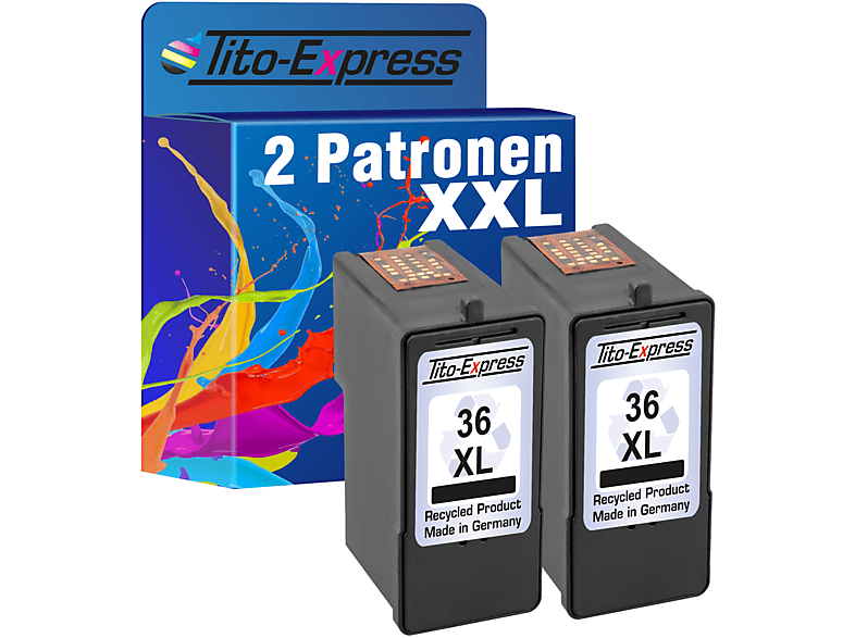 TITO-EXPRESS PLATINUMSERIE 2er Set ersetzt Lexmark 36 XL Tintenpatronen Black (18C2170E)