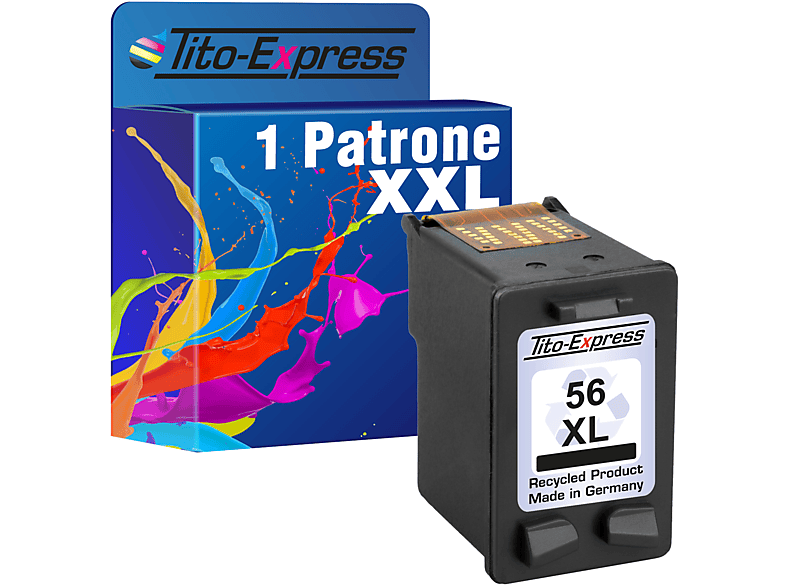 TITO-EXPRESS PLATINUMSERIE 1 Patrone ersetzt (C6656AE) XL Black Tintenpatrone HP 56