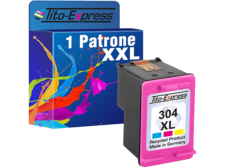 (N9K07AE) XL PLATINUMSERIE HP Patrone 304 Magenta, TITO-EXPRESS Tintenpatrone Cyan, ersetzt 1 Yellow