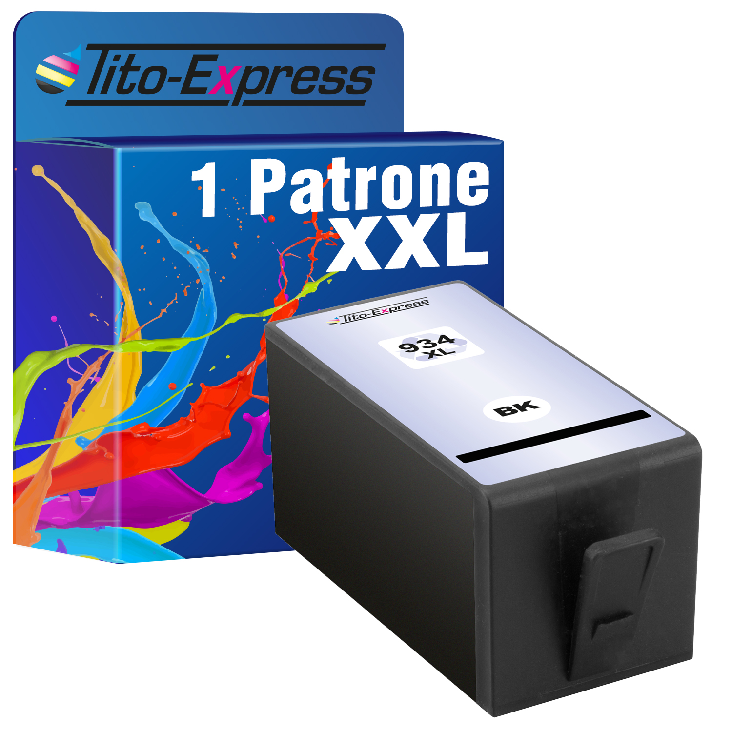 Tintenpatrone Patrone PLATINUMSERIE 934 (C2P23AE) TITO-EXPRESS ersetzt 1 HP XL Black