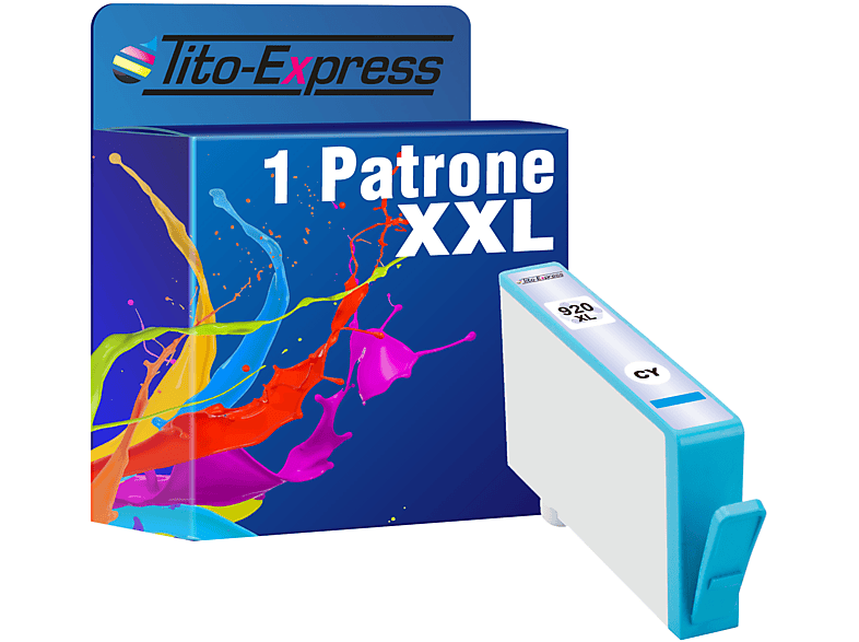 TITO-EXPRESS PLATINUMSERIE 1 Patrone ersetzt HP 920 XL Tintenpatrone Cyan (CD974AE)