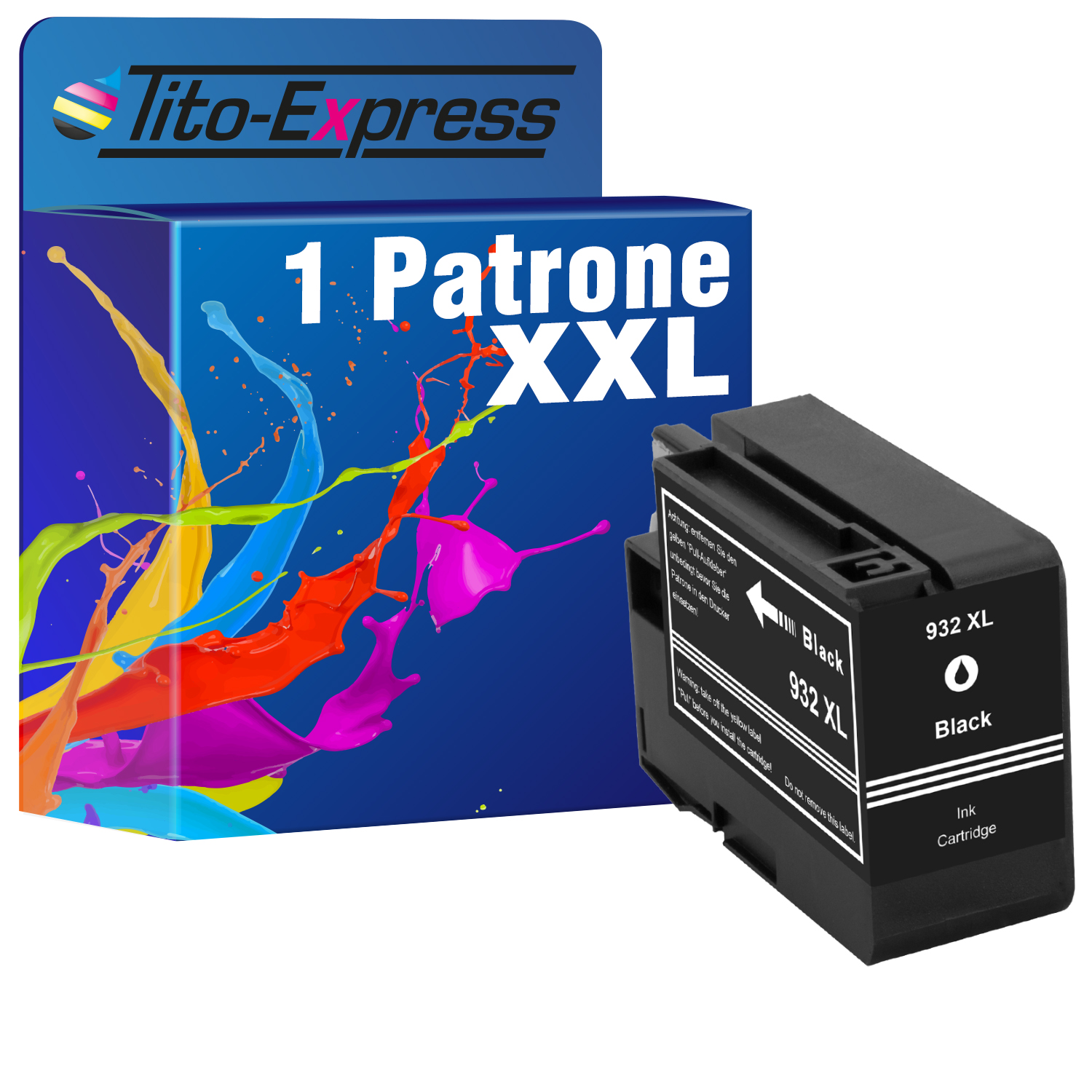 932 Black PLATINUMSERIE TITO-EXPRESS (CN053AE) XL Patrone ersetzt HP 1 Tintenpatrone
