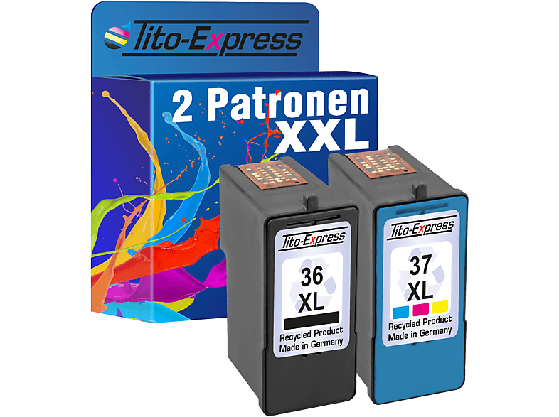 Lexmark Yellow ersetzt Cyan, Tintenpatronen Black, XL XL PLATINUMSERIE Set 37 TITO-EXPRESS 36 2er (80D2978) & Magenta,