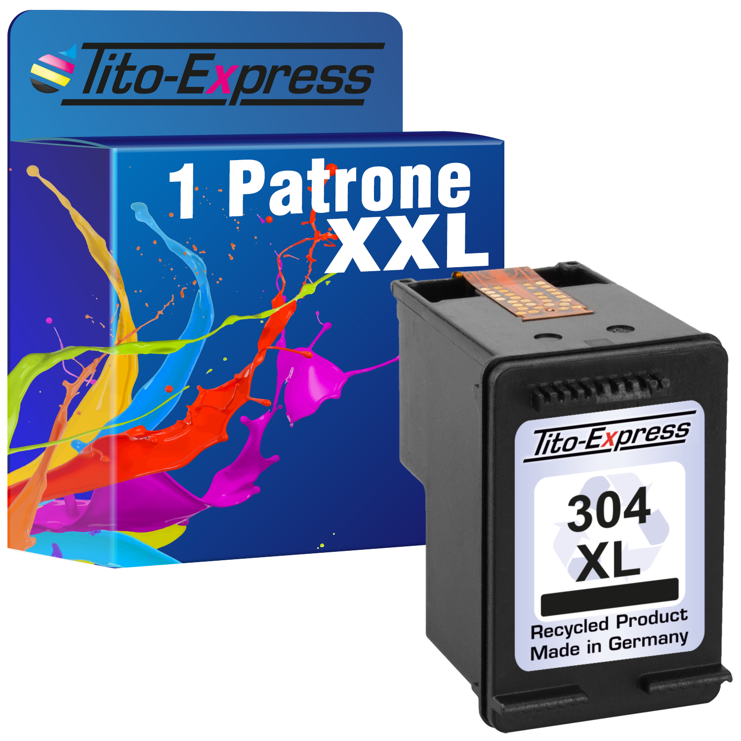TITO-EXPRESS HP ersetzt 304 Tintenpatrone (N9K08AE) Black XL 1 PLATINUMSERIE Patrone