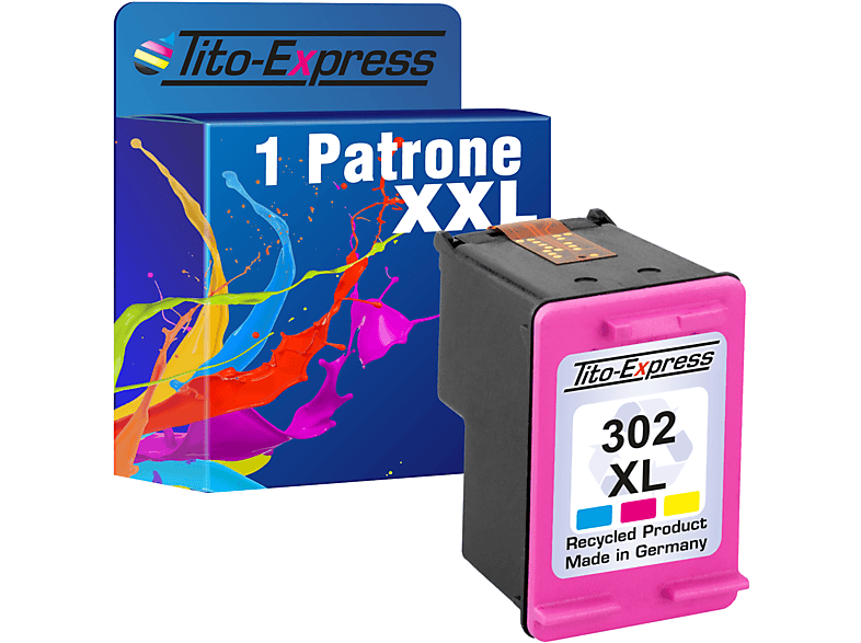 Patrone (F6U67AE) HP 302 XL ersetzt Yellow Tintenpatrone 1 Magenta, TITO-EXPRESS PLATINUMSERIE Cyan,