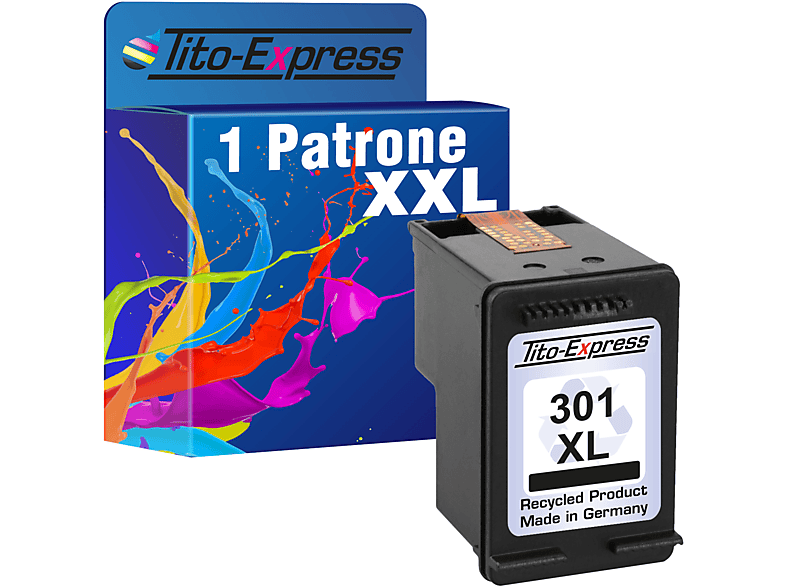 1 Tintenpatrone 301 TITO-EXPRESS Black (CH563EE) XL PLATINUMSERIE Patrone ersetzt HP