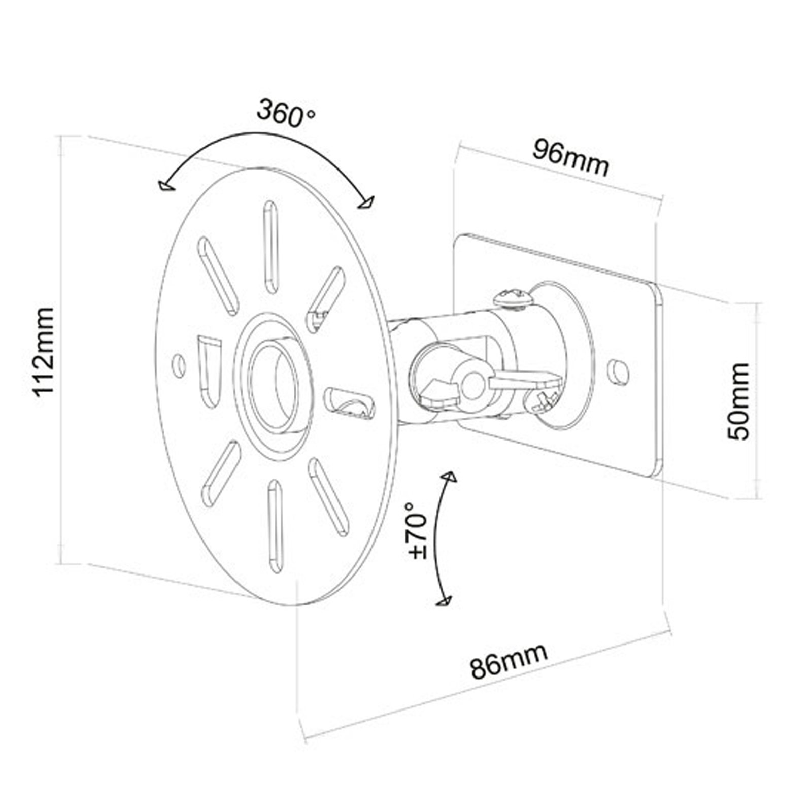 DRALL INSTRUMENTS Boxen Wandhalterungen Lautsprecher neigbar bis - BS9S silber schwenkbar kg Stück 15 Universal Wandhalterung 2 für