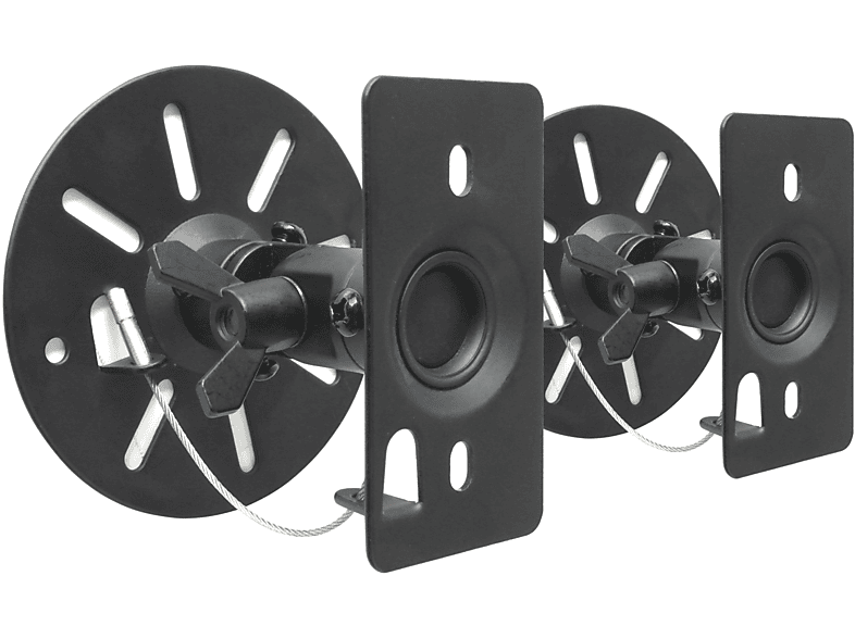 DRALL INSTRUMENTS 2 Stück BS9B schwarz schwenkbar Wandhalterungen Universal 15 neigbar für Lautsprecher Boxen bis Wandhalterung - kg