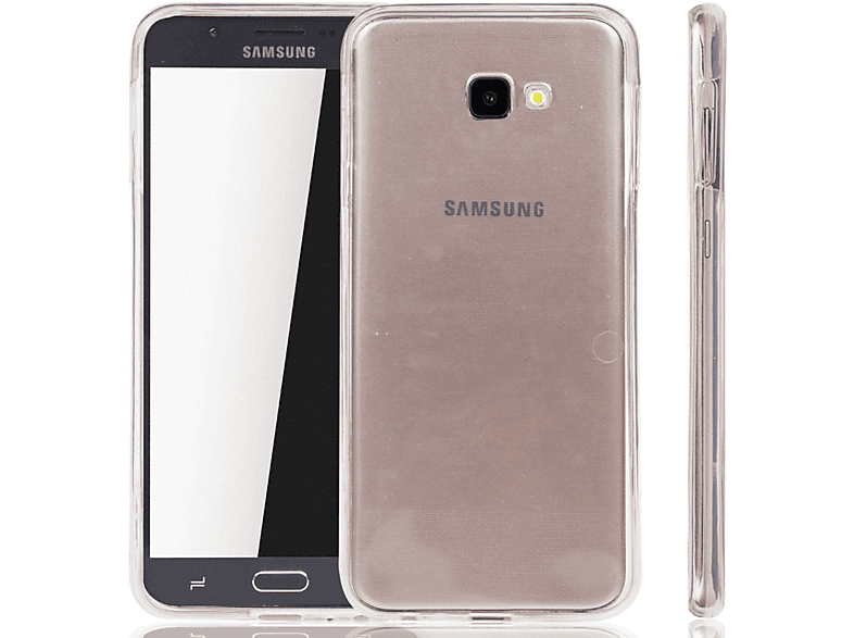 KÖNIG DESIGN Handyhülle Full-Cover 360 Grad, Full Cover, Samsung, Galaxy J4 Plus, Transparent