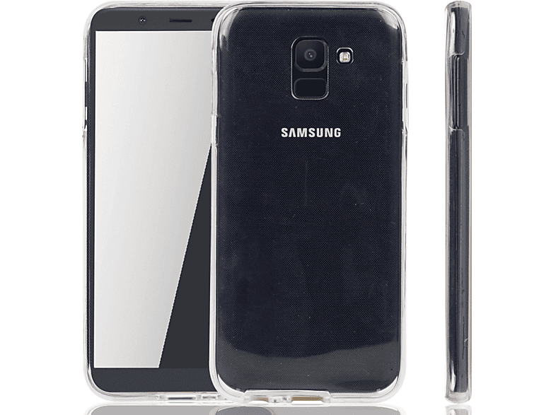 KÖNIG DESIGN Handyhülle Full-Cover 360 Grad, Full Cover, Samsung, Galaxy J6, Transparent