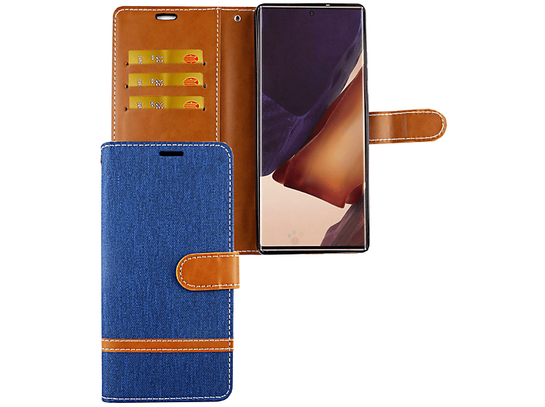 Samsung, Schutzhülle, Blau DESIGN 20, Bookcover, KÖNIG Note Galaxy